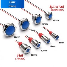 Metal Indicator Light Led Waterproof Small Line Power Signal Light Acdc 3v-220v Metal Indicator Light Led Waterproof Small Line Power Signal Light Acdc 3v-220v