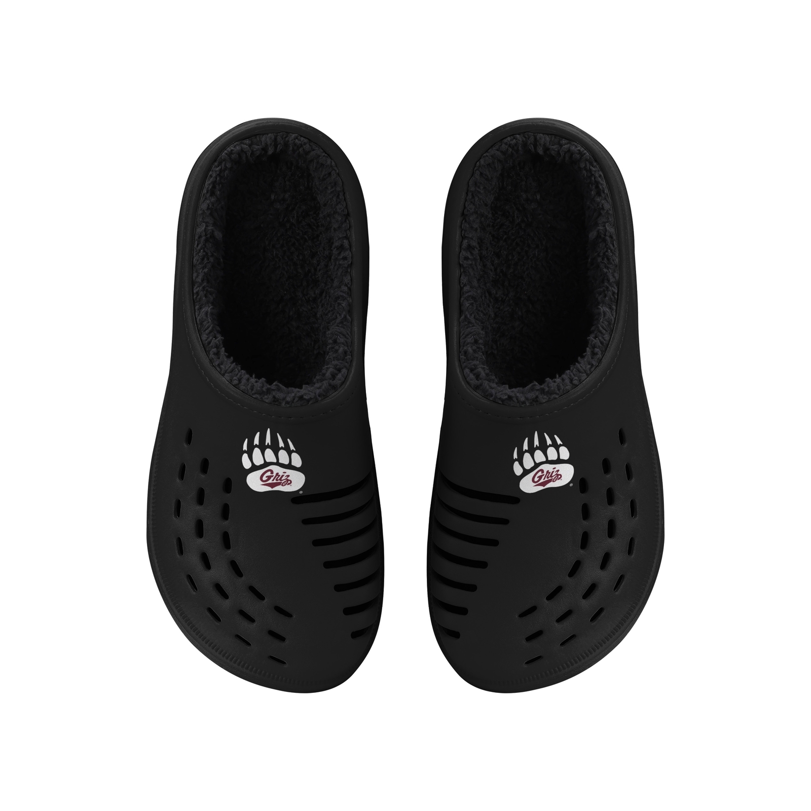 Мужские сабо с крупным логотипом FOCO NCAA Montana Grizzlies на подкладке из шерпа