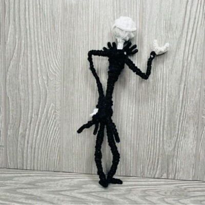Hand made pipe cleaner jack skellington collectable craft art | eBay