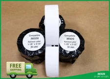 Pack of 12 Dymo® Compatible Rolls 30320 Paper Address 260 Labels Large White