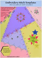 Creative Impressions Embroidery Stitch Template Set-4/Pkg Pack of 1