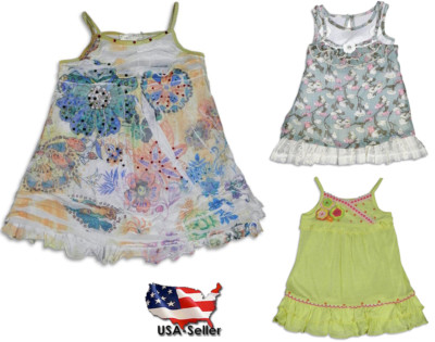 Baby Sara Infant Baby Girls Sleeveless Dress Floral 3 Styles Color Choice