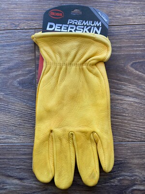 NEW BOSS PREMIUM DEERSKIN LEATHER DRIVER GLOVES MENS XL SUPER SOFT NWT UNLINED
