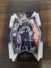 J.C. Jackson 2021 Select Premier Level Silver Prizm Die Cut Patriots 124 PWE