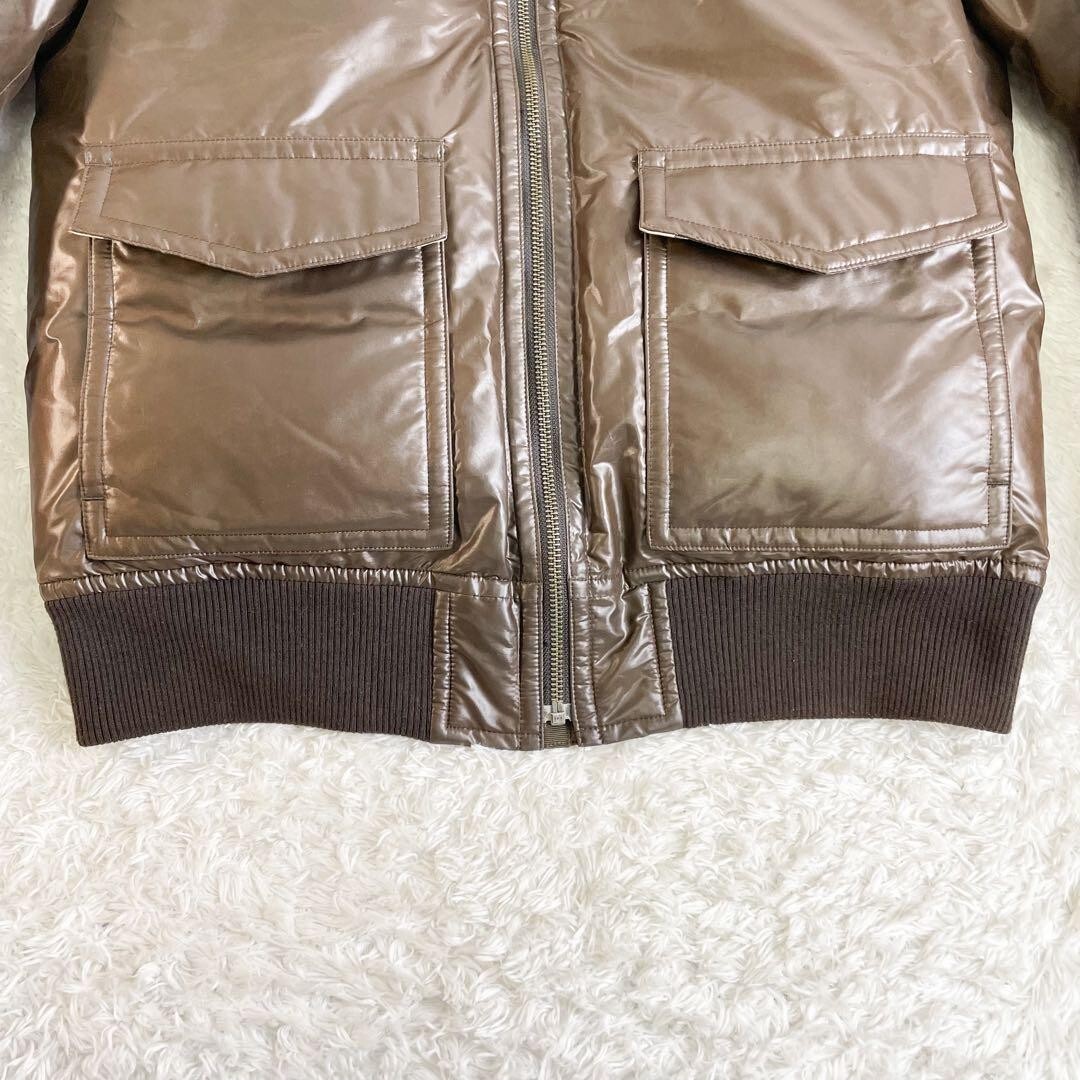 Burberry black label down jacket rabbit fur pocket size M color