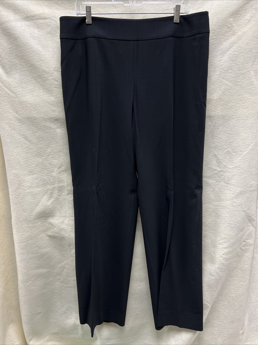 Armani Collezioni Trousers Womens 52 Black 100% Wool Side Armani Collezioni Trousers Womens 52 Black 100% Wool Side