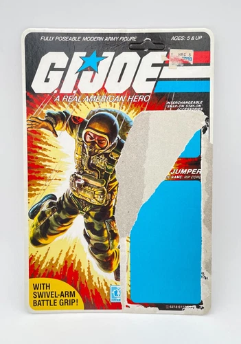 GI Joe ARAH 1984 RIP CORD v1 Unpunched, Uncut Full File Card with Plastic Sleeve