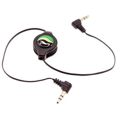 Retractable Aux Cable 3.5mm Adapter Car Stereo Aux-in for Tablets