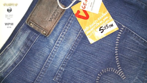 BLU JEANS WAMPUM BLU EFFETTO SLAVATO CALIBRATO TAGLIE FORTI 5 TASCHE MISURA  66 | eBay