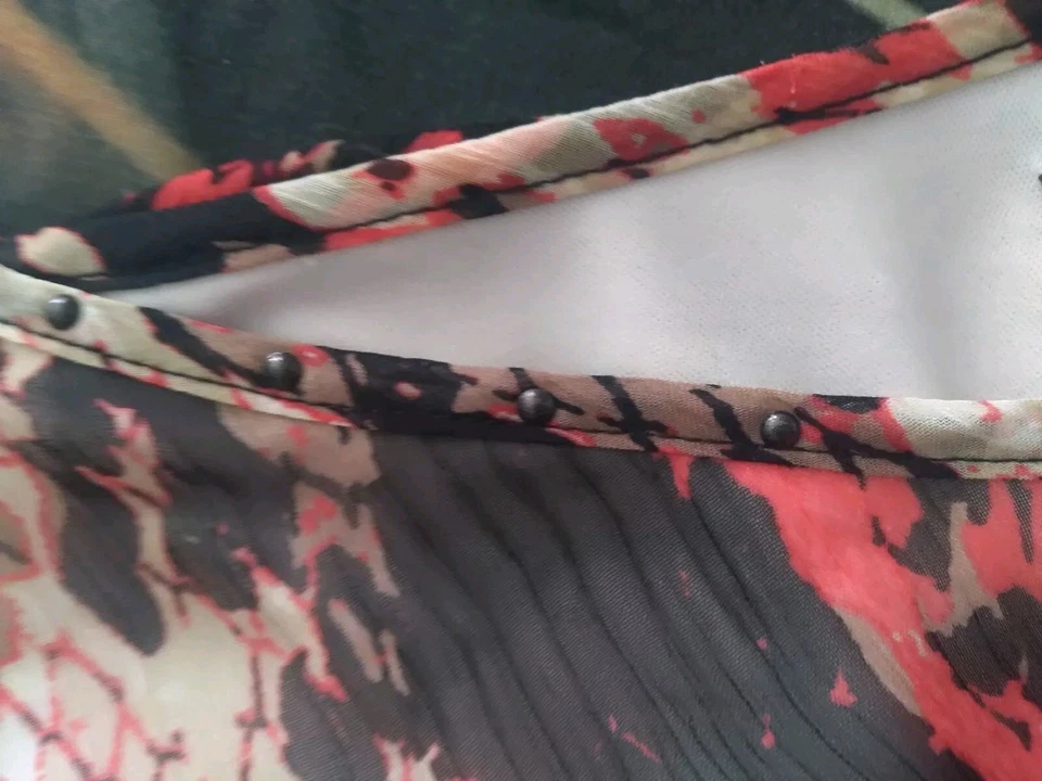 Blusa Vintage My Michelle Top Grande Multicolor Forrada De Colección Años 2000 Y2K Foto 3 de 4