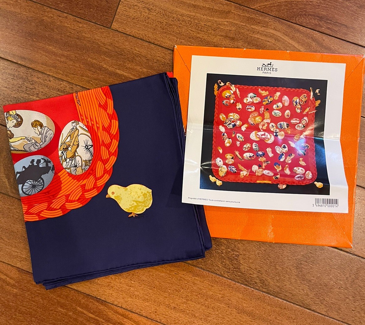 Hermes Scarf COUVEE D'HERMES Silk Carre Foulard CATY LATHAM