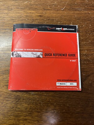 Verizon wireless quick reference guide Motorola E815 English/Spanish - Vintage