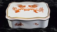Scatola portagioie vintage Richard Ginori Vecchio Siena gallo ruggine gallo