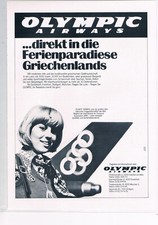 Olympic Airways Werbeanzeige Werbung Olympic Airways #2 NG