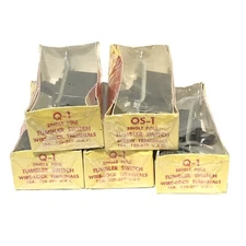 * Lot of 5 VINTAGE ARROW HART QUIETTE Q-1 QS-1 LIGHT SWITCH BAKELITE NOS USA