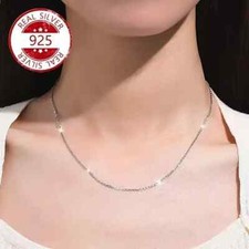 Flat 1mm 20 Inch Round Link Chain Necklace Sterling Silver