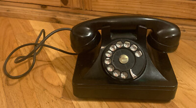 #ad 1940’s Telephone North Electric Galion Rotary Black Bakelite Display Vintage $49.49