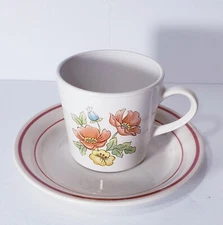 Vintage Corning Royal Garden Coffee Cup & Saucer Set USA