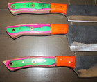 Set of 3Handmade Artisan Steel Cleaver Kitchen Knives Unique Wood Handle — photo 2