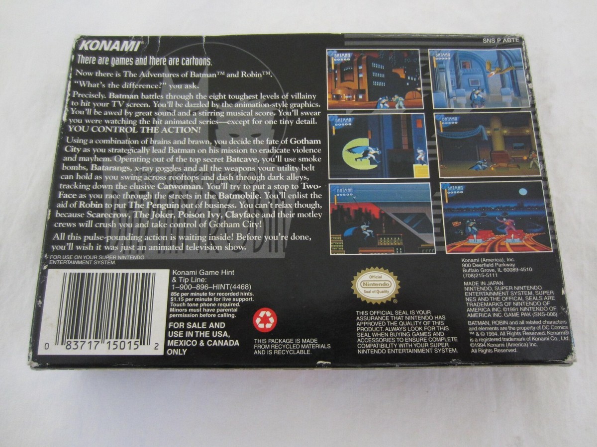 Adventures of Batman & Robin (Super Nintendo Entertainment System