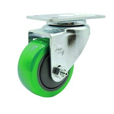3.5 Inch Green Polyurethane Wheel Swivel Top Plate Caster Service Caster Brand
