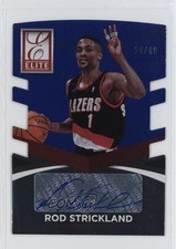 2014 Donruss Elite Status Signatures Blue Die-Cut 24/49 Rod Strickland Auto c6t