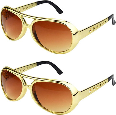 2pcs Fette Gangster Brille 70er 80er 90er Hustler Rapper Hiphop Kostüm Bad Taste