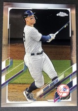 Aaron Judge 2021 Topps Chrome Baseball Card #99 New York Yankees MLB