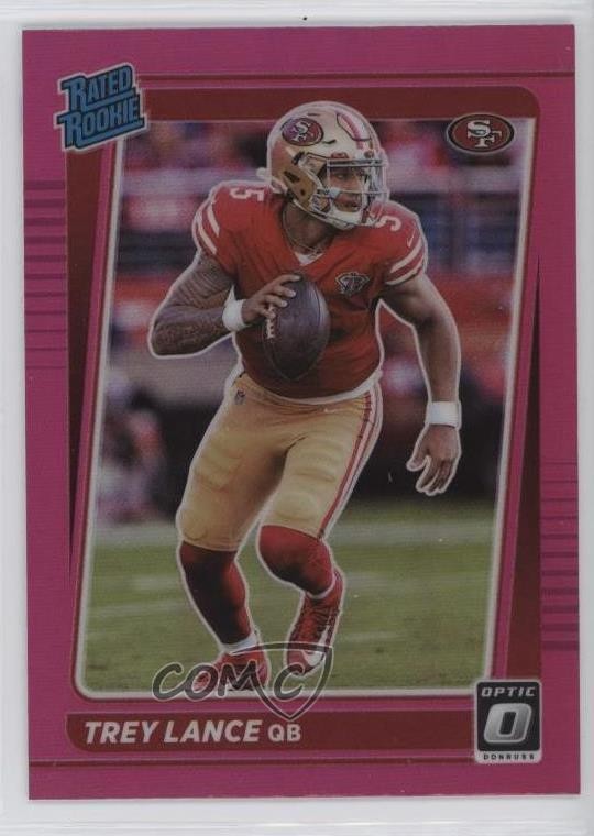 2021 Panini Donruss Optic Rated Rookie Pink Prizm Trey Lance #203 5u3