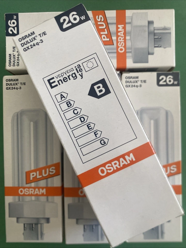 OSRAM DULUX D/E 26W/840 G24q-3 Fluorescent Globe x 5 Pack Cool White, 4 Pin - Image 3 of 4