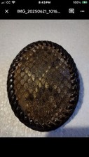 Brown Quality Vintage Quality Hand Laced SNAKE SKIN Leather Belt Buckle