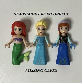 LEGO Disney Minifigures & Parts Lot: Elsa, Anna, Ariel, Chip ~ Incomplete, READ&hellip;