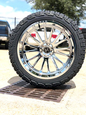 4 New 24x12 Hardcore Off Road Chrome Wheel Rims 8x170 35125024 Tires Ford F250 4 New 24x12 Hardcore Off Road Chrome Wheel Rims 8x170 35125024 Tires Ford F250