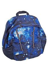 Lands End Classmate Kids or Adult Backpack Blue Galaxy 17" Tall x 16" Wide. READ