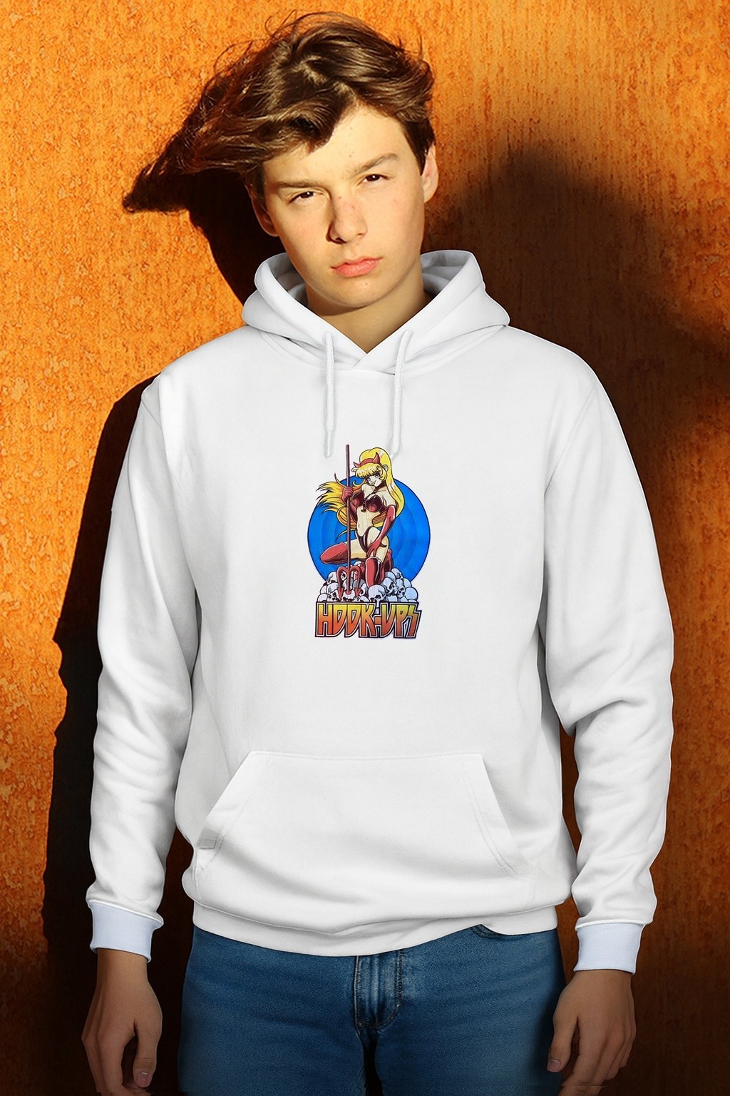 Hoodie Red Anime Girl Skater Tee