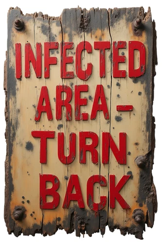 Apocalyptic Infected Fall Out Biohazard Zombie Self Adhesive Vinyl Sticker