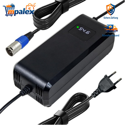 E-Bike Ladegerät 48V 4A Lithium Akku 54,6V XLR 3-Pin Elektroroller Pedelec