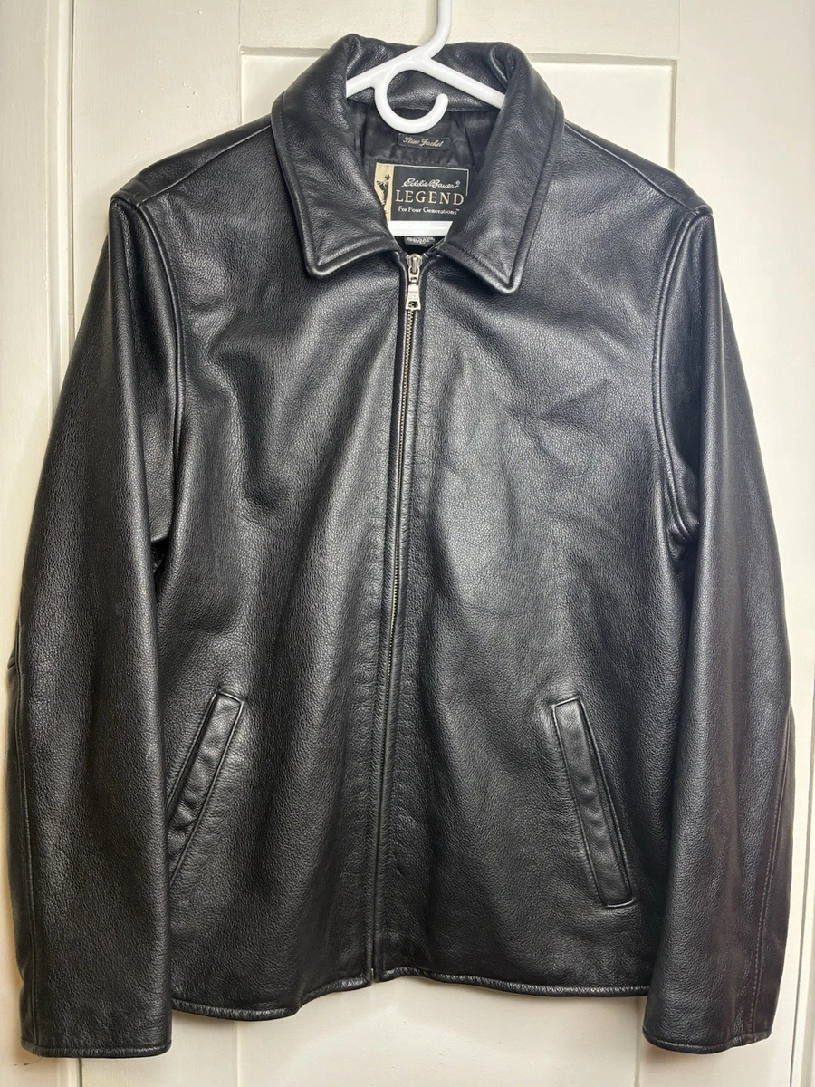 Eddie Bauer Leather Outer Shell Black Coats, Jackets & Vests for