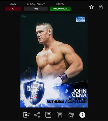 DIGITAL Topps Slam 21 BEST OF WWE 20 SmackDown Brand Color - JOHN CENA 1953cc