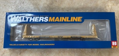 Échelle H0 - Walthers 60' Cloison Flatcar Wagon Plat Trailer Train Pttx 5879 Neu