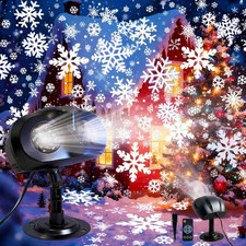 Wjwja Christmas Projector Lights Outdoor Snowflake Projector Remote Control