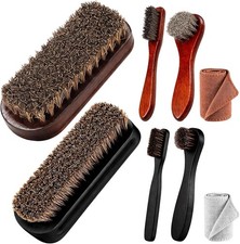Schuhb&uuml;rste Set 8-Teilig, Schuhputzb&uuml;rste Mit Rosshaarb&uuml;rste Und