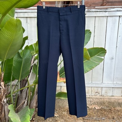 Vintage 70s Levi's Action Slacks Pleated Navy Dress Pants Talon