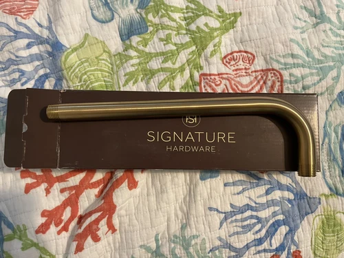 Signature Hardware 12-3/8" Rainfall Shower Arm In Brushed Gold - SHRSA122BG - Picture 1 of 2