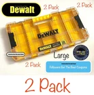 2 PACK DeWalt Large Tough Case Bit Holder Organizer STACKABLE INTERLOCKING  120