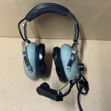 DAVID CLARK H10-30 HEADSET Straight Dual Plugs  12507g-10 Mic Headphones AS IS