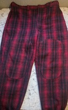 Vintage Woolrich Pants Mens Size 42 Buffalo Plaid Mackinaw Wool Double Knee
