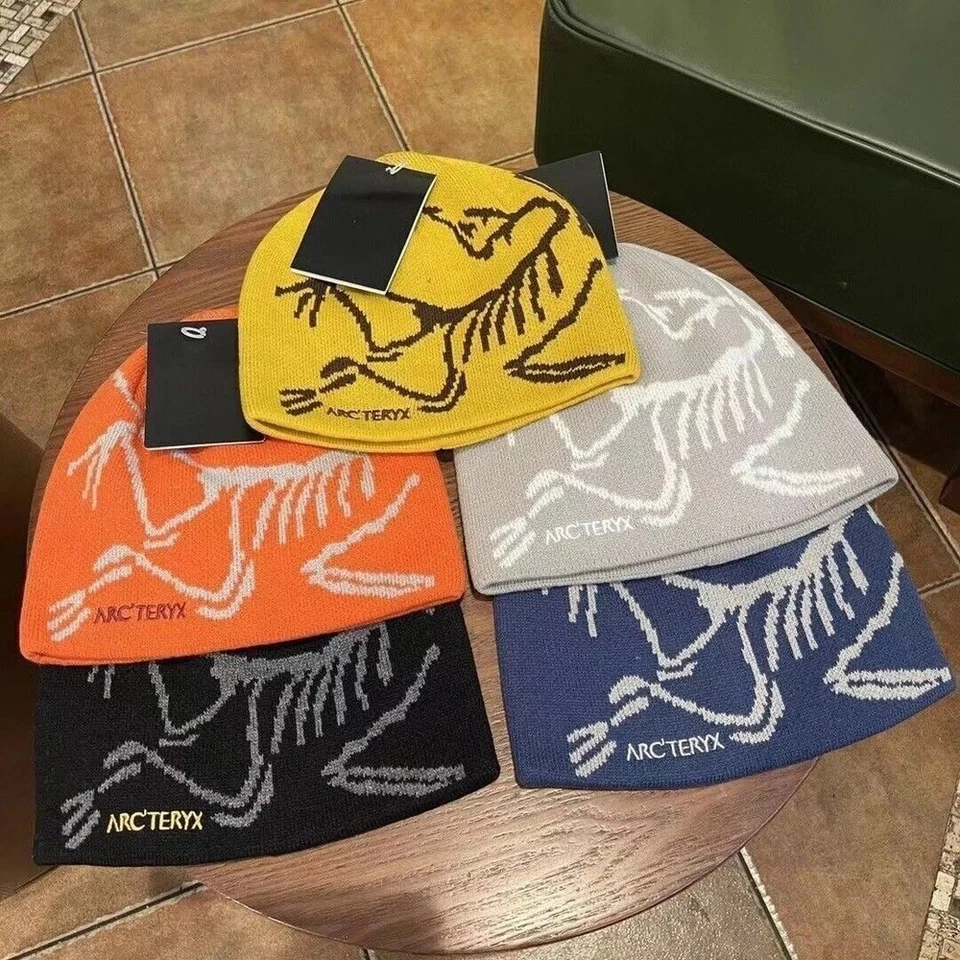 ARC'TERYX Neu Arcteryx Bird Head Black Toque Beanie Orca Black Merino Wool Hat for Winter
