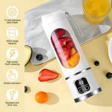 Portable USB Rechargeable Juicer Cup Electric Mixer Blender Smoothie Maker 450ML
