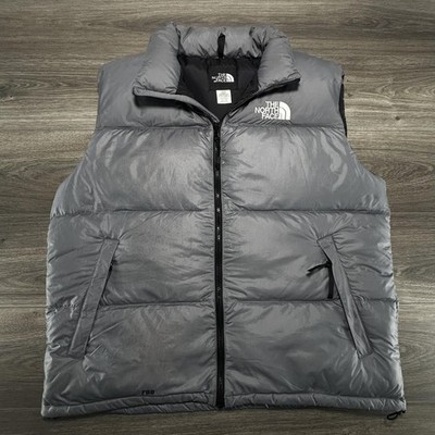 Vintage The North Face 700 Down Puffer Vest Mens 2XL Gray Full Zip Outdoor 90s